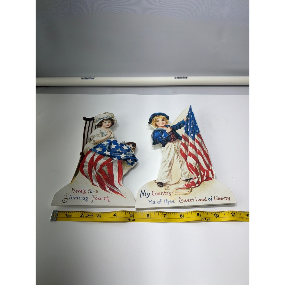 Bethany Lowe Designs Patriotic Americana Dummy Board Set 4th of July Decor 2pc - Picture 7 of 8